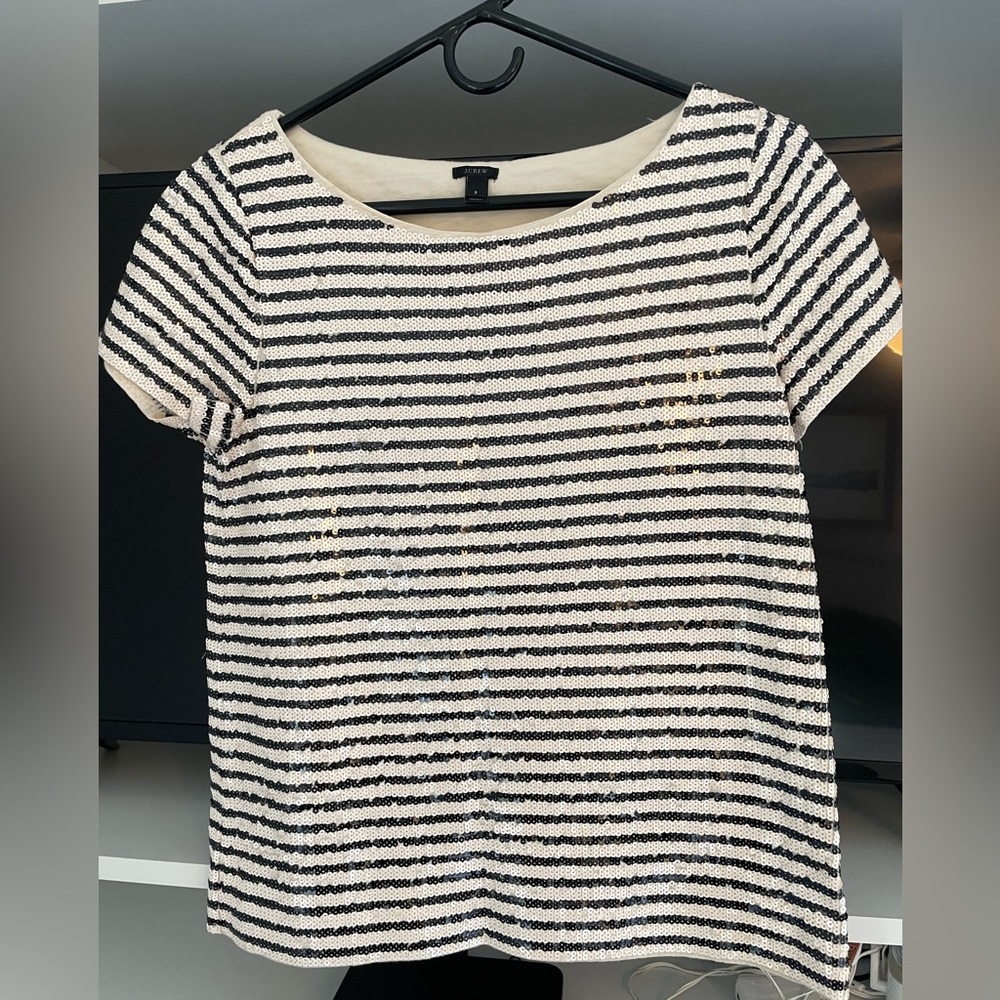 J. Crew sequin t-shirt, size S.